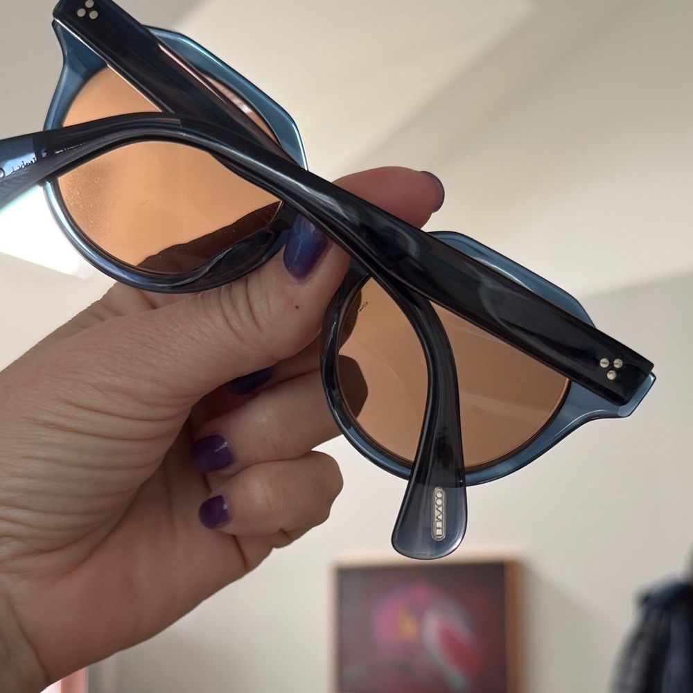 Oliver Peoples Irven blue Round Black Sunglasses - Picture 6 of 11
